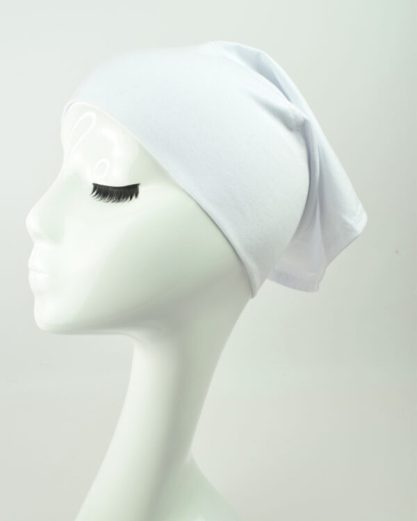 Underscarf-White-2 Cotton hijab cap rectangle